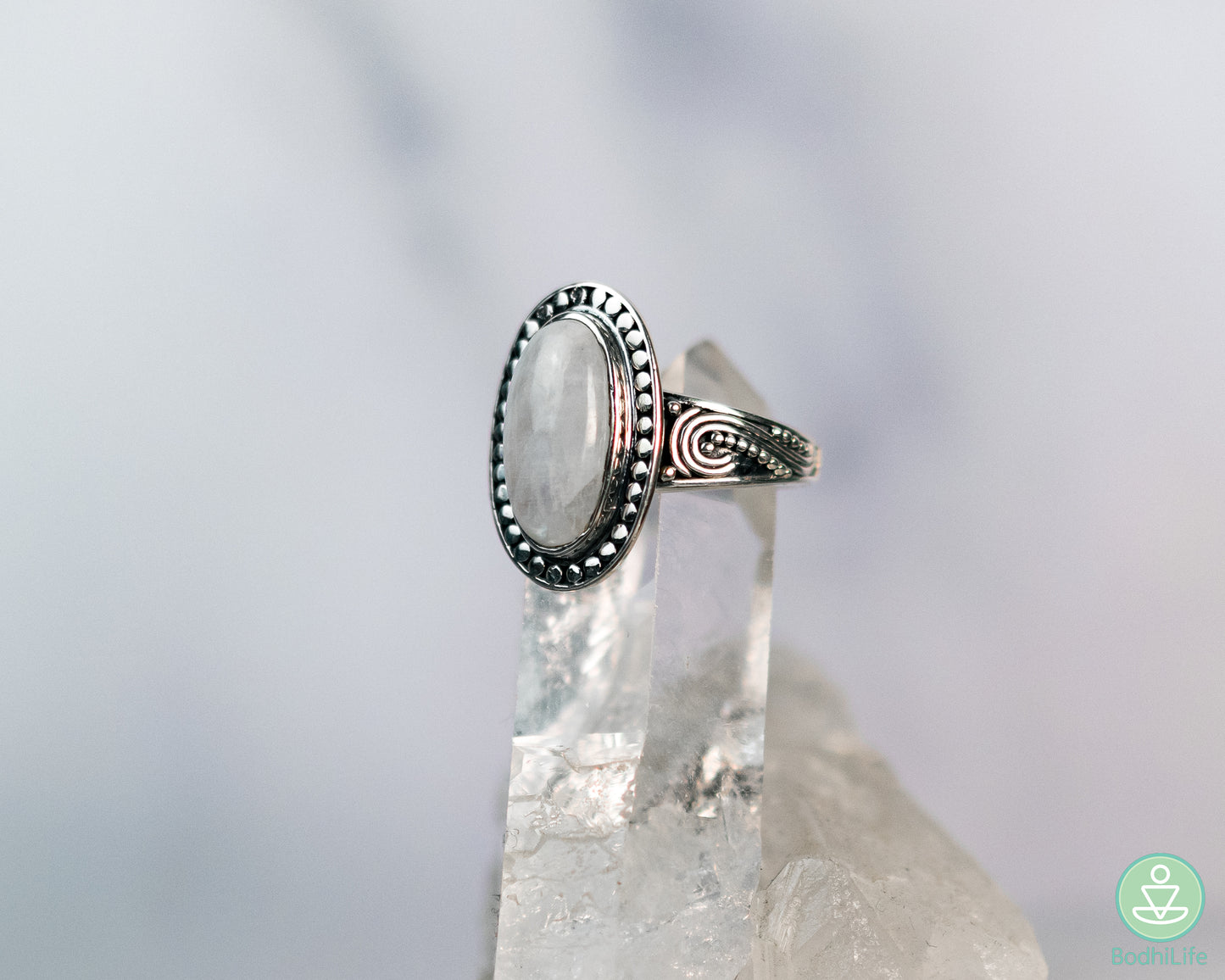 Moonstone Rainbow Ring 2