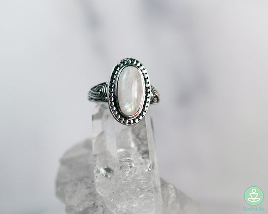 Moonstone Rainbow Ring 2