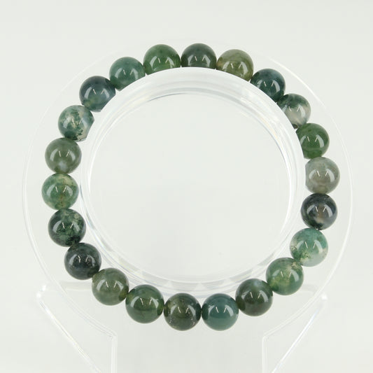 Agate Green Moss Bracelet 8mm