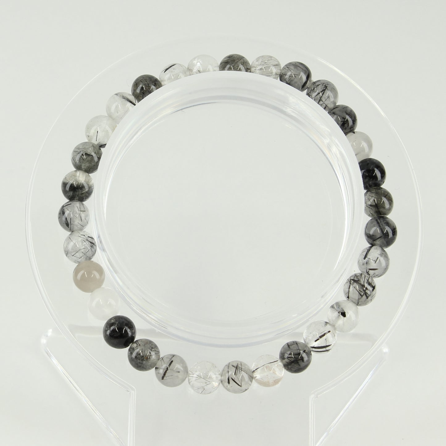 Tourmalated Black Quartz Bracelet 6mm