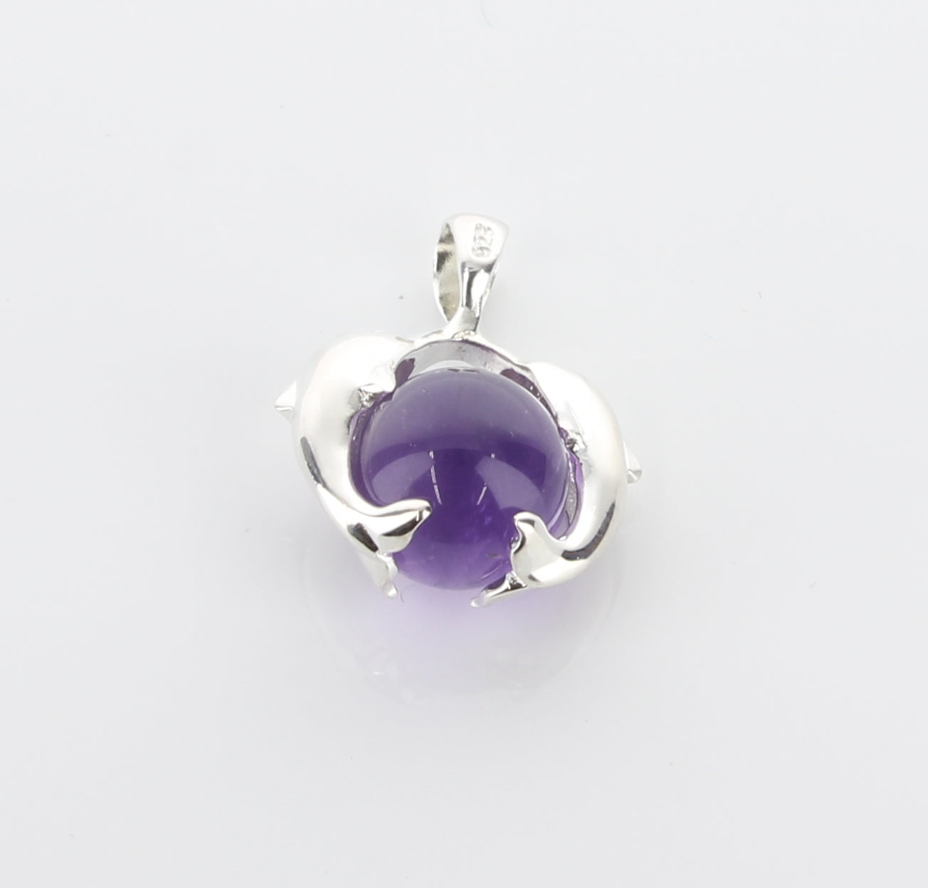 Amethyst Dolphin Spinner Pendant