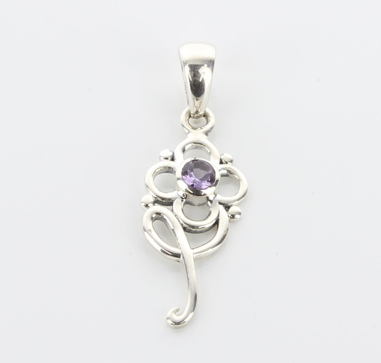 Amethyst Flower Pendant